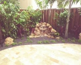 Waterfall and Hardscapes in Kendall